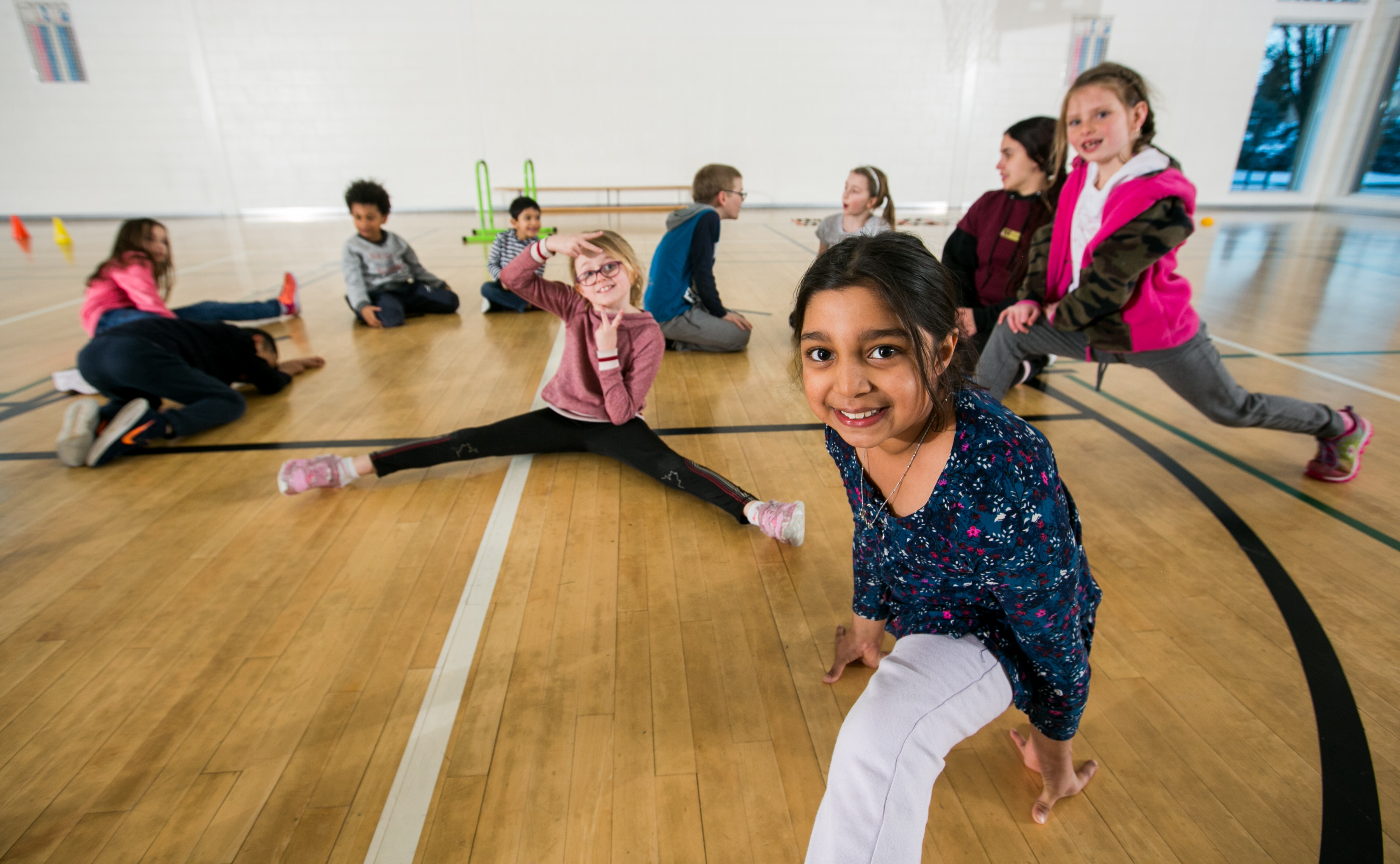Y-StKITS-Cardio-221 Kids doing a YMCA Kid Fit class