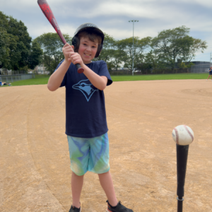 Child getting ready to bat